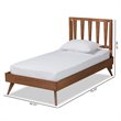 Baxton Studio Michi Ash Walnut Finished Wood Full Size Bed