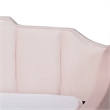Baxton Studio Lennon Pink Velvet Full Size Daybed with Trundle