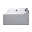 Baxton Studio Lennon Grey Velvet Full Size Daybed with Trundle