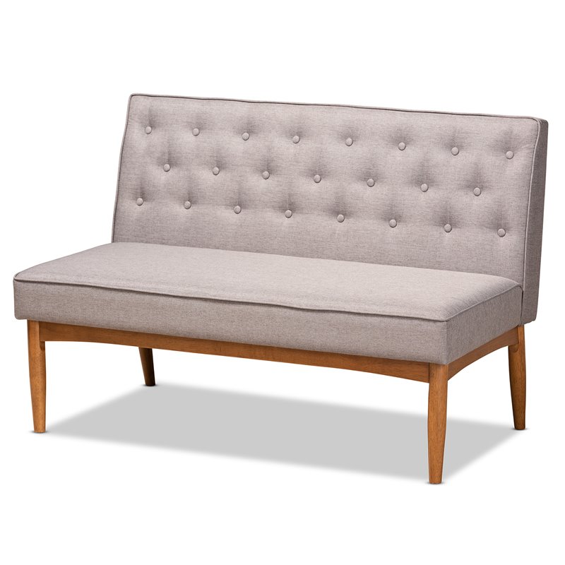 Baxton Studio Riordan Grey and Walnut Brown Finished Wood 5-Piece Dining Set