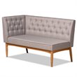 Baxton Studio Riordan Grey and Walnut Brown Finished Wood 5-Piece Dining Set