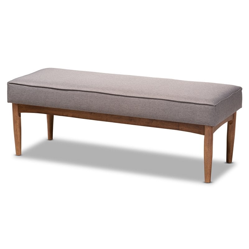 Baxton Studio Riordan Grey and Walnut Brown Finished Wood 5-Piece Dining Set