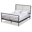Baxton Studio Alva Industrial Black Finished Metal Full Size Platform Bed
