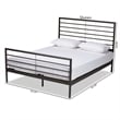 Baxton Studio Alva Industrial Black Finished Metal Full Size Platform Bed