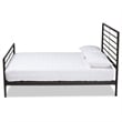 Baxton Studio Alva Industrial Black Finished Metal Full Size Platform Bed