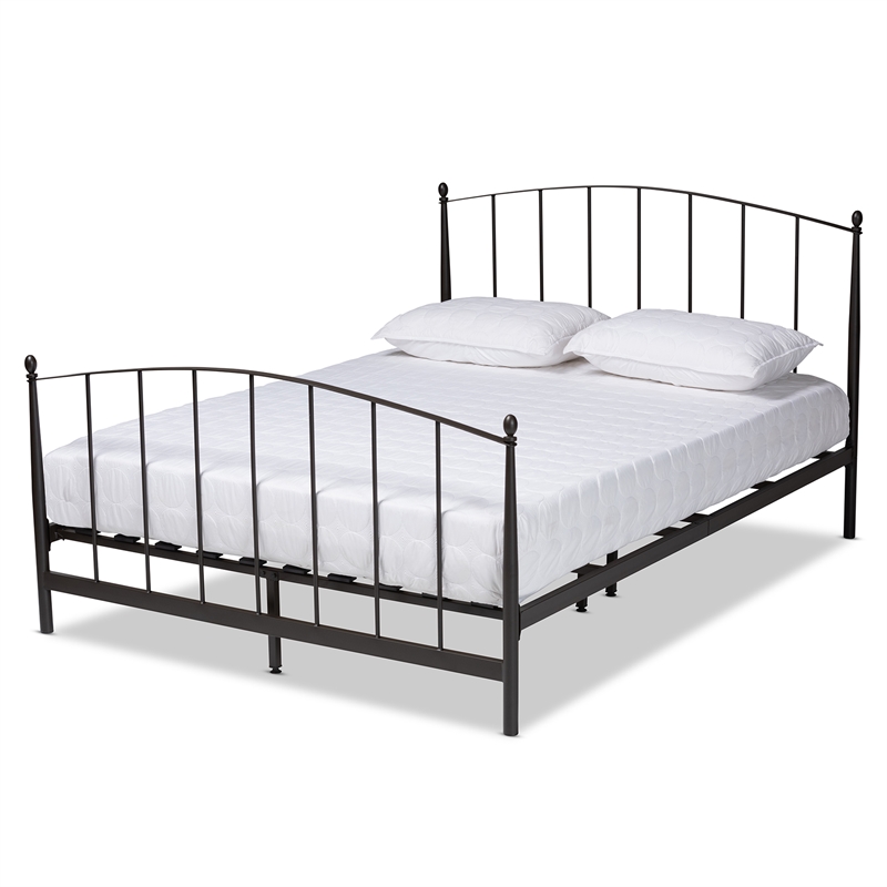Baxton Studio Lana Black Finished Metal Queen Size Platform Bed