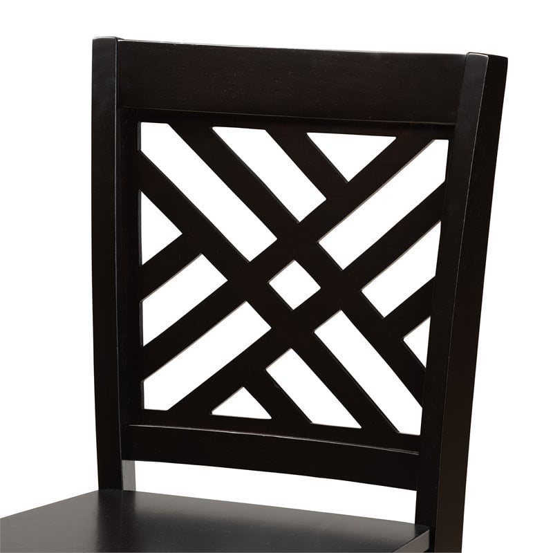 Baxton Studio Caron Dark Brown Finished Wood 5-Piece Pub Set