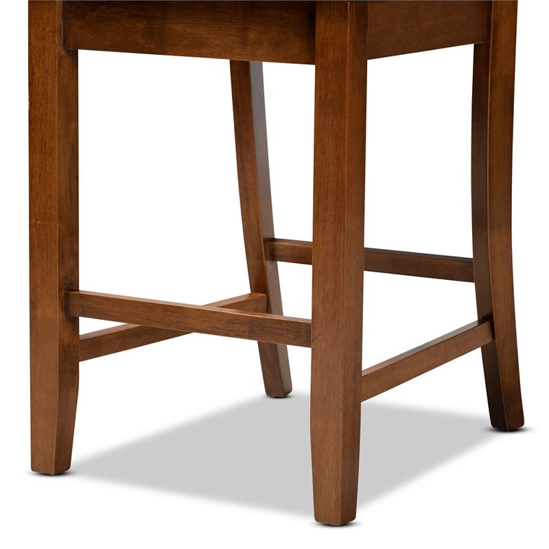 Baxton Studio Caron Walnut Brown Finished Wood 5-Piece Pub Set