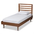 Baxton Studio Ryo Walnut Brown Finished Wood Twin Size Platform Bed