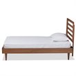 Baxton Studio Ryo Walnut Brown Finished Wood Twin Size Platform Bed