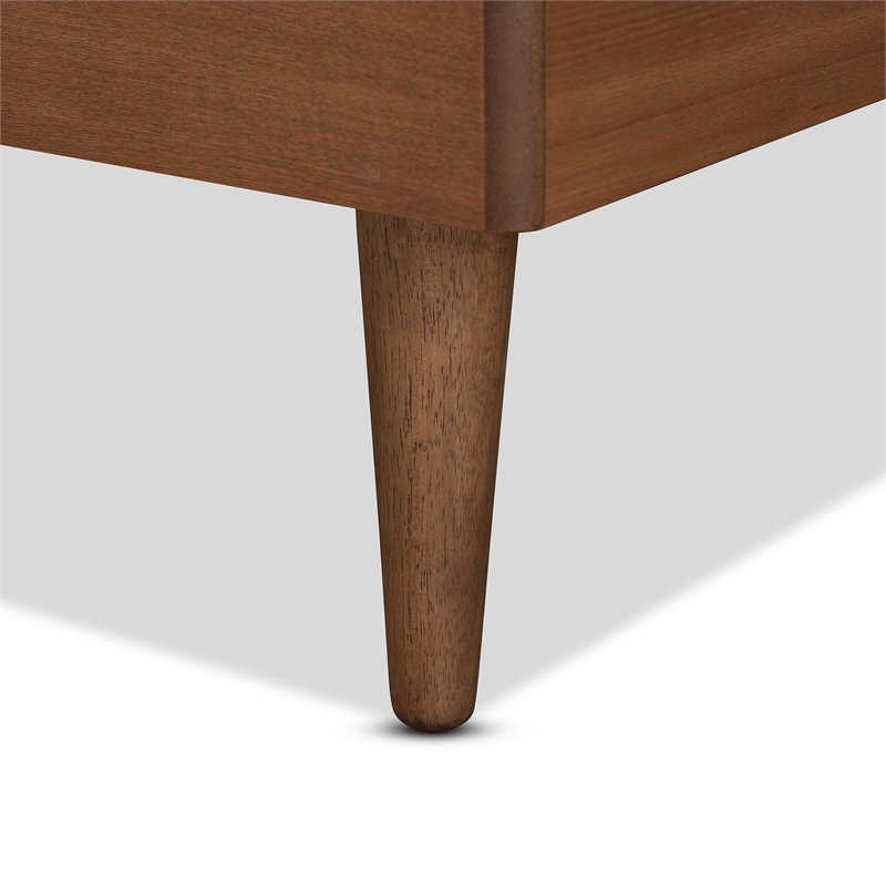 Baxton Studio Ryo Walnut Brown Finished Wood Twin Size Platform Bed