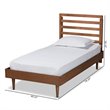 Baxton Studio Ryo Walnut Brown Finished Wood Twin Size Platform Bed