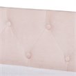 Baxton Studio Larkin Pink Velvet Upholstered Twin Size Daybed with Trundle