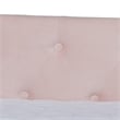Baxton Studio Larkin Pink Velvet Upholstered Queen Size Daybed with Trundle