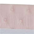 Baxton Studio Raphael Pink Velvet Upholstered Full Size Daybed with Trundle