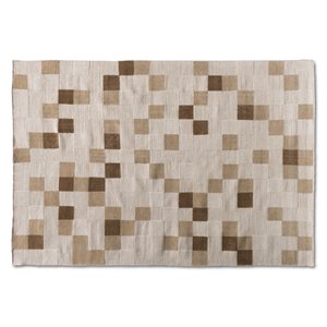 Baxton Studio Barbon Ivory and Beige Handwoven PET Yarn Indoor and Outdoor Rug