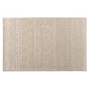 baxton studio linwood ivory hand-tufted wool area rug