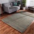 Baxton Studio Michigan Blue Handwoven Hemp Blend Area Rug