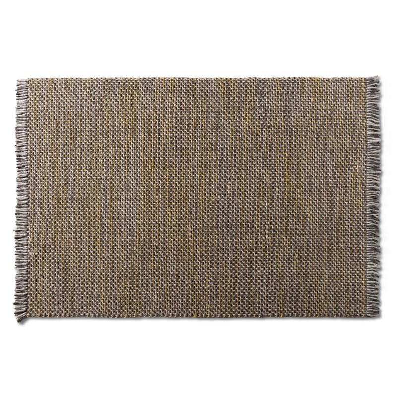 Baxton Studio Nurten Yellow and Grey Handwoven Hemp Blend Area Rug