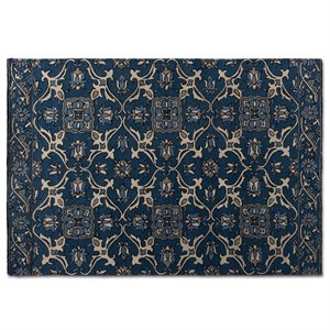 baxton studio panacea blue hand-tufted wool area rug