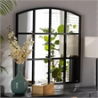 Baxton Studio Barrington Black Finished Metal Accent Wall Mirror