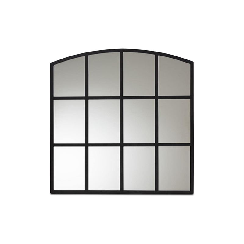 Baxton Studio Barrington Black Finished Metal Accent Wall Mirror