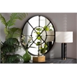 Baxton Studio Ohara Black Finished Metal Accent Wall Mirror