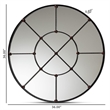 Baxton Studio Ohara Black Finished Metal Accent Wall Mirror