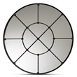 Baxton Studio Ohara Black Finished Metal Accent Wall Mirror