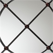 Baxton Studio Ohara Black Finished Metal Accent Wall Mirror