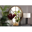 Baxton Studio Ohara Gold Finished Metal Accent Wall Mirror