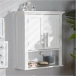 Baxton Studio Turner White Finished Wood 2-Door Bathroom Wall Storage Cabinet