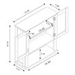 Baxton Studio Turner White Finished Wood 2-Door Bathroom Wall Storage Cabinet