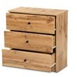 Baxton Studio Decon Oak Brown Finished Wood 3-Drawer Storage Chest