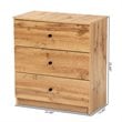 Baxton Studio Decon Oak Brown Finished Wood 3-Drawer Storage Chest