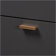 Baxton Studio Kelson Dark Grey and Gold Finished Wood 5-Drawer Chest