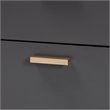 Baxton Studio Kelson Dark Grey and Gold Finished Wood 2-Drawer Nightstand