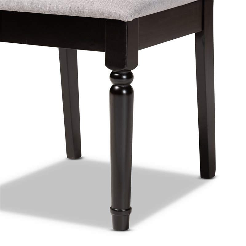 Baxton Studio Cherese Grey and Dark Brown Finished Wood 7-Piece Dining Set