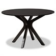 Baxton Studio Zora Dark Brown Finished Wood 7-Piece Dining Set