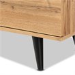 Baxton Studio Radley Oak Brown Finished Wood 3-Drawer Sideboard Buffet