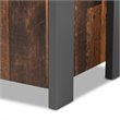 Baxton Studio Ranger Brown Finished Wood and Grey Metal 3-Door Sideboard Buffet