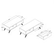 Baxton Studio Kelson Dark Grey and Gold Finished Wood Coffee Table