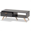 Baxton Studio Kelson Dark Grey and Gold Finished Wood Coffee Table