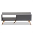 Baxton Studio Kelson Dark Grey and Gold Finished Wood Coffee Table