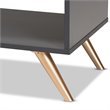 Baxton Studio Kelson Dark Grey and Gold Finished Wood Coffee Table