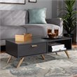 Baxton Studio Kelson Dark Grey and Gold Finished Wood Coffee Table