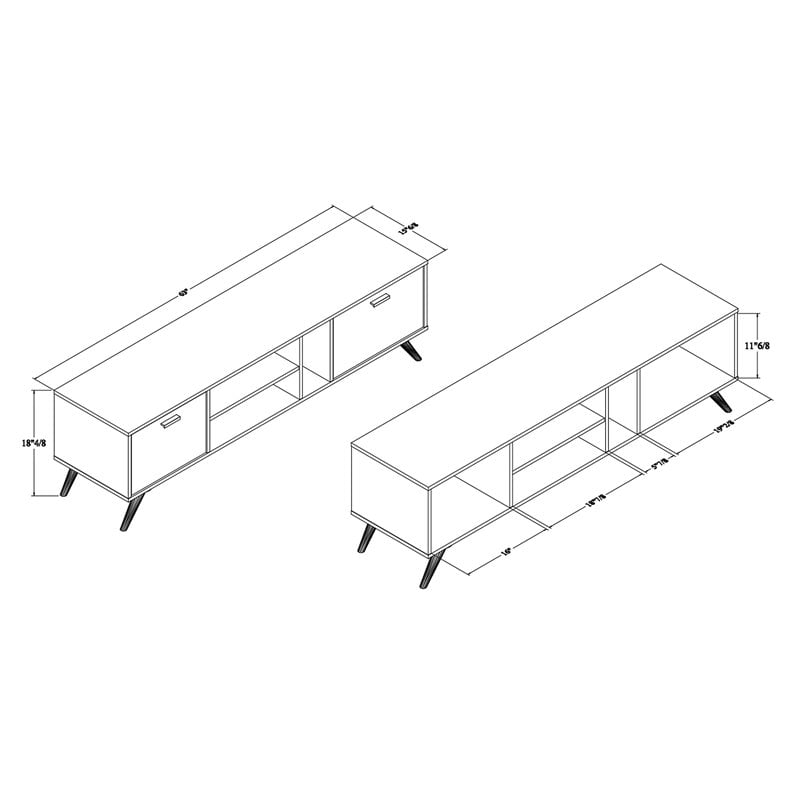 Baxton Studio Kelson Dark Grey and Gold Finished Wood TV Stand