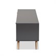Baxton Studio Kelson Dark Grey and Gold Finished Wood TV Stand