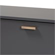 Baxton Studio Kelson Dark Grey and Gold Finished Wood TV Stand