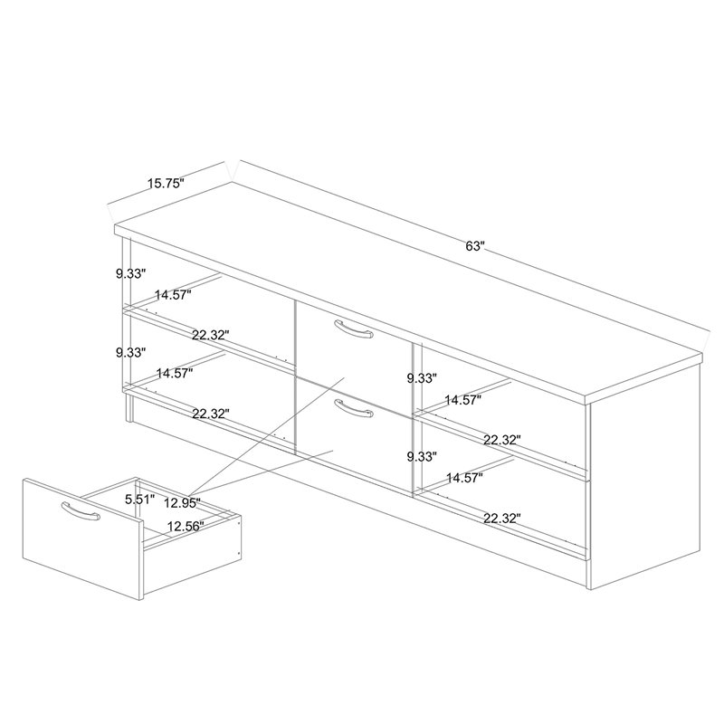 Baxton Studio Adelino Oak Brown Finished Wood 2 Drawer TV Stand